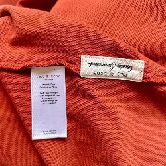 Rag & Bone Ryder Muscle T-Shirt Tee Tank Paprika Brick Red Size Medium - Picture 13 of 14